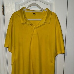Yellow Men's Polo Shirt Quick Dry Performance Short Sleeve Tactical Shirts